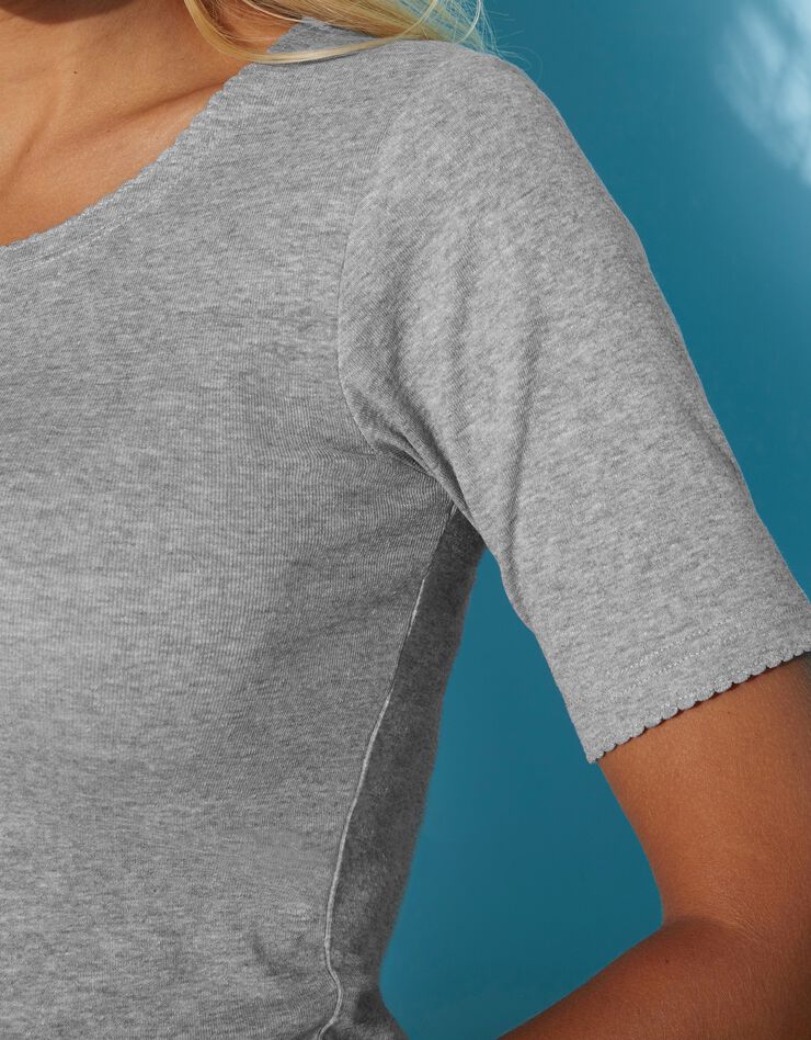 Tee-shirt manches courtes - lot de 2 (gris chiné) Tee-shirt manches courtes - lot de 2 (gris chiné)