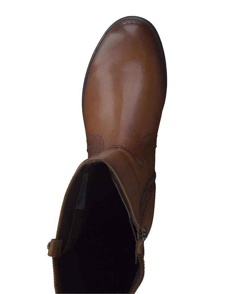 Bottes hautes cuir - spéciales mollet large (marron) Bottes hautes cuir - spéciales mollet large (marron)