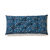 Long coussin de sol imprimé feuillage (bleu)