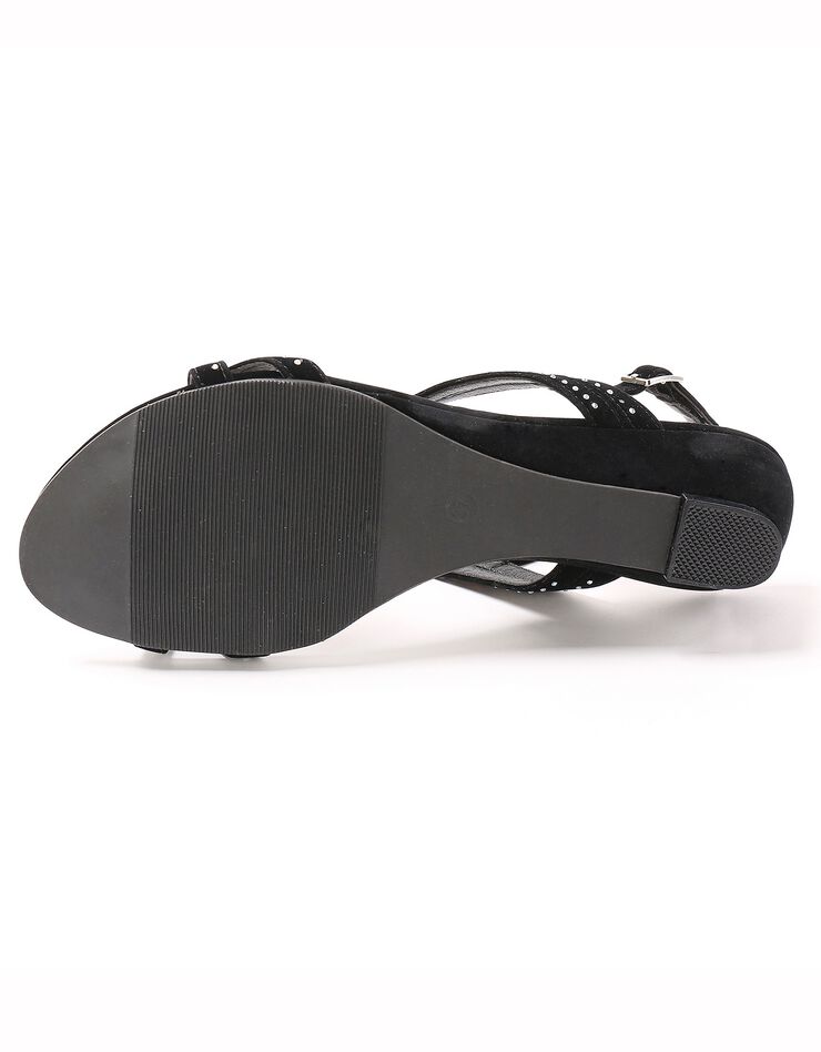 Sandales sequins compensées (noir)