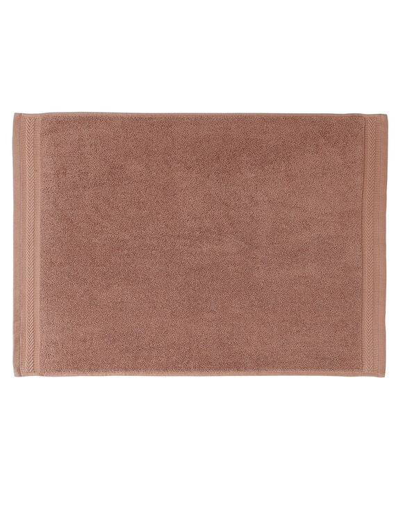 Tapis de bain &eacute;ponge liteau chevron (ch&acirc;taigne)