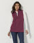 Veste polaire zippée sans manches (prune)