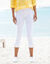 Legging 3/4, bas boutonné (blanc)