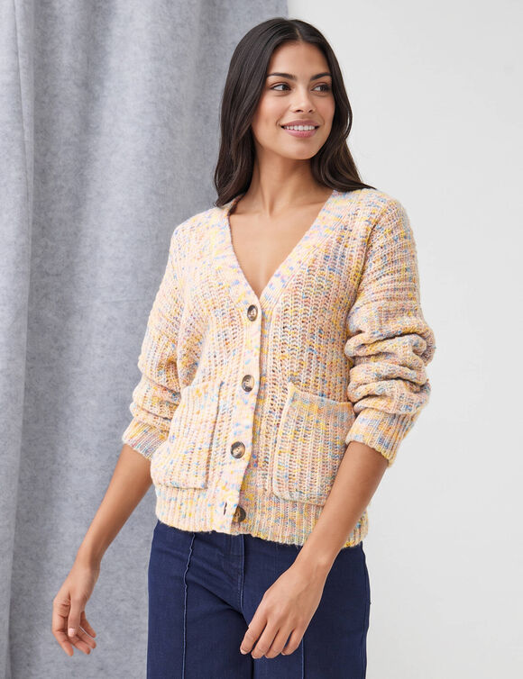 Gilet boutonn&eacute;, c&ocirc;te anglaise. (naturel)
