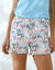 Short de pyjama imprimé Ikat (sable / bleu)