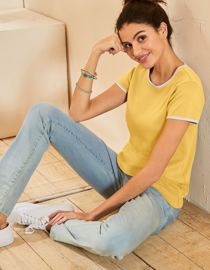 Tee-shirt bicolore manches courtes Tee-shirt bicolore manches courtes