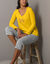 T-shirt de pyjama manches longues imprim&eacute; Estrella  (jaune)