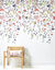 Papier peint panoramique Folk fleuri (blanc)