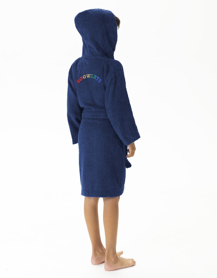 Peignoir de bain enfant Harry Potter® col capuche (bleu)