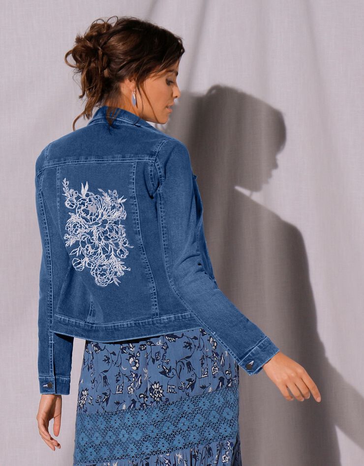 Veste brodée en jean (bleached) Veste brodée en jean (bleached)