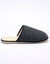 Mules silencieuses unies fourrées laine (anthracite)