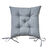 Galette de chaise carrée imprimé feuillage - lot de 2 (gris perle)