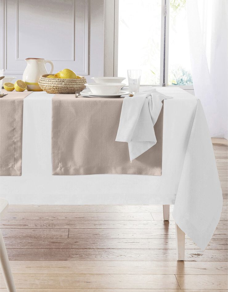 Nappe aspect lin (blanc) Nappe aspect lin (blanc)