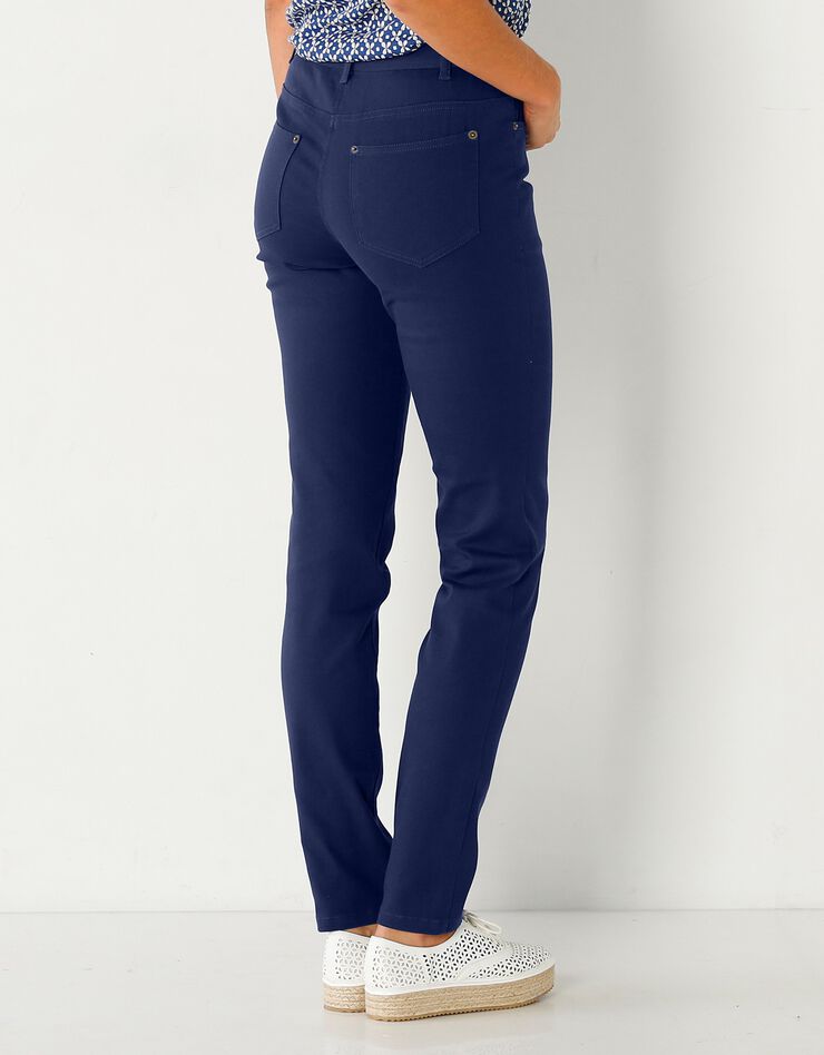 Pantalon coupe fuselée couleur (marine) Pantalon coupe fuselée couleur (marine)