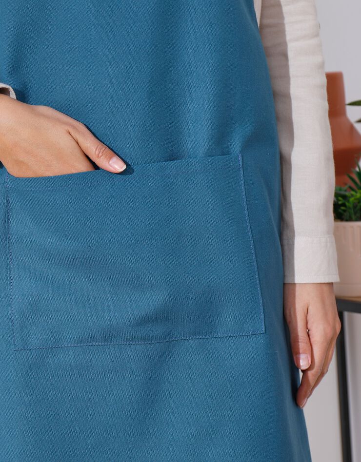 Tablier de cuisine japonais coton (bleu)
