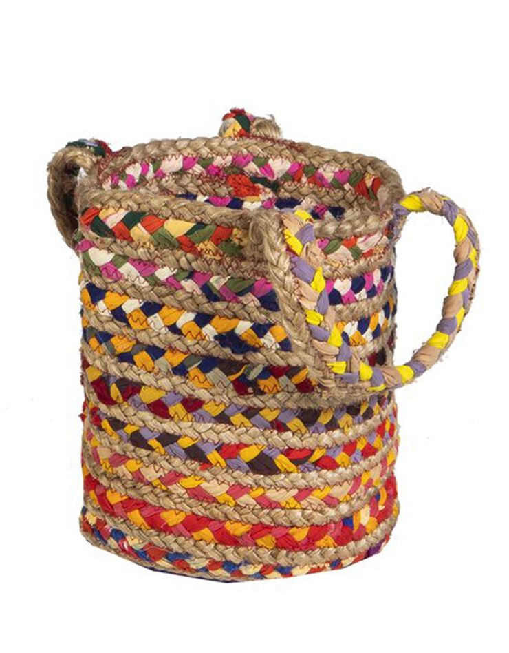 Panier de rangement en jute multicolore (multicolore)