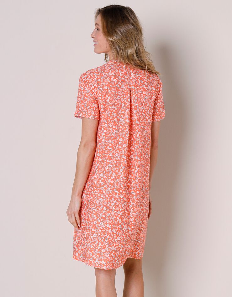 Robe courte évasée imprimée (abricot)