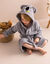 Peignoir de bain enfant personnalisable koala à capuche (gris)