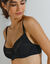 Soutien-gorge coton stretch et tulle plumetis Kalaoa - avec  armatures (noir)