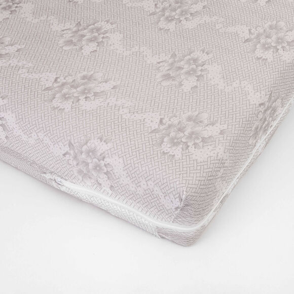 Housse r&eacute;nove-matelas en jersey bi-extensible et ind&eacute;maillable (gris)