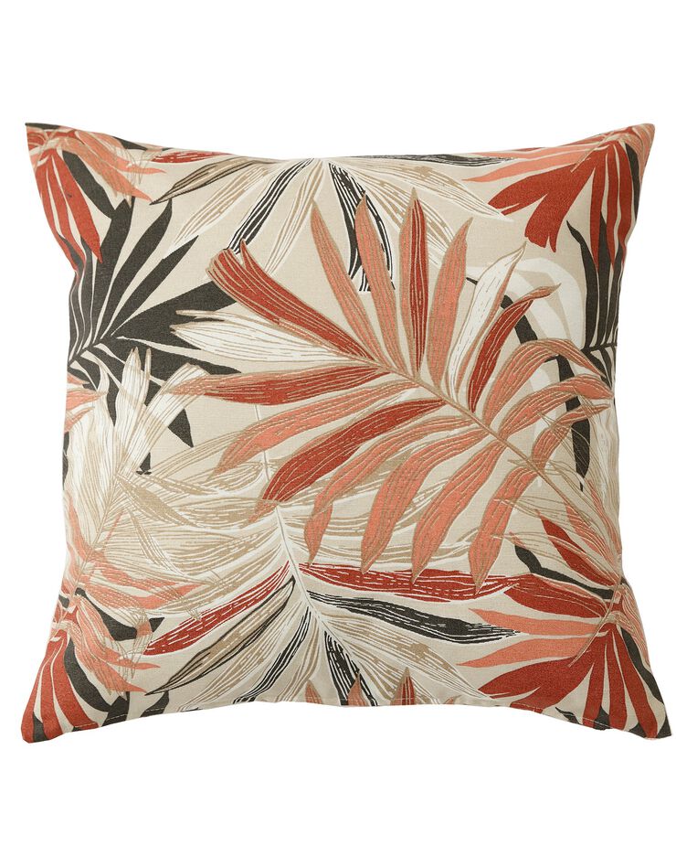 Housse de coussin imprimé feuillage - lot de 2 (rose / terracotta) Housse de coussin imprimé feuillage - lot de 2 (rose / terracotta)