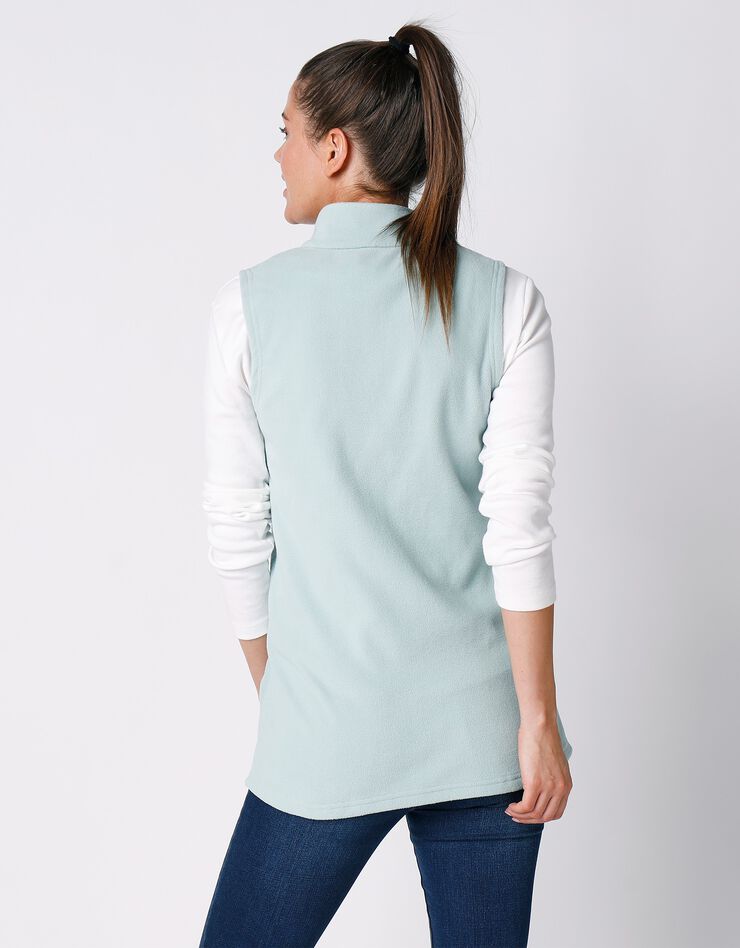 Veste polaire zippée sans manches (vert amande) Veste polaire zippée sans manches (vert amande)