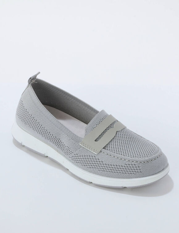 Mocassins souples mesh (gris)