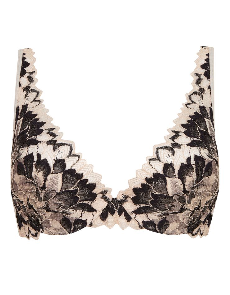 Soutien-gorge imprimé demi-coques Dentellissime avec armatures (noir)