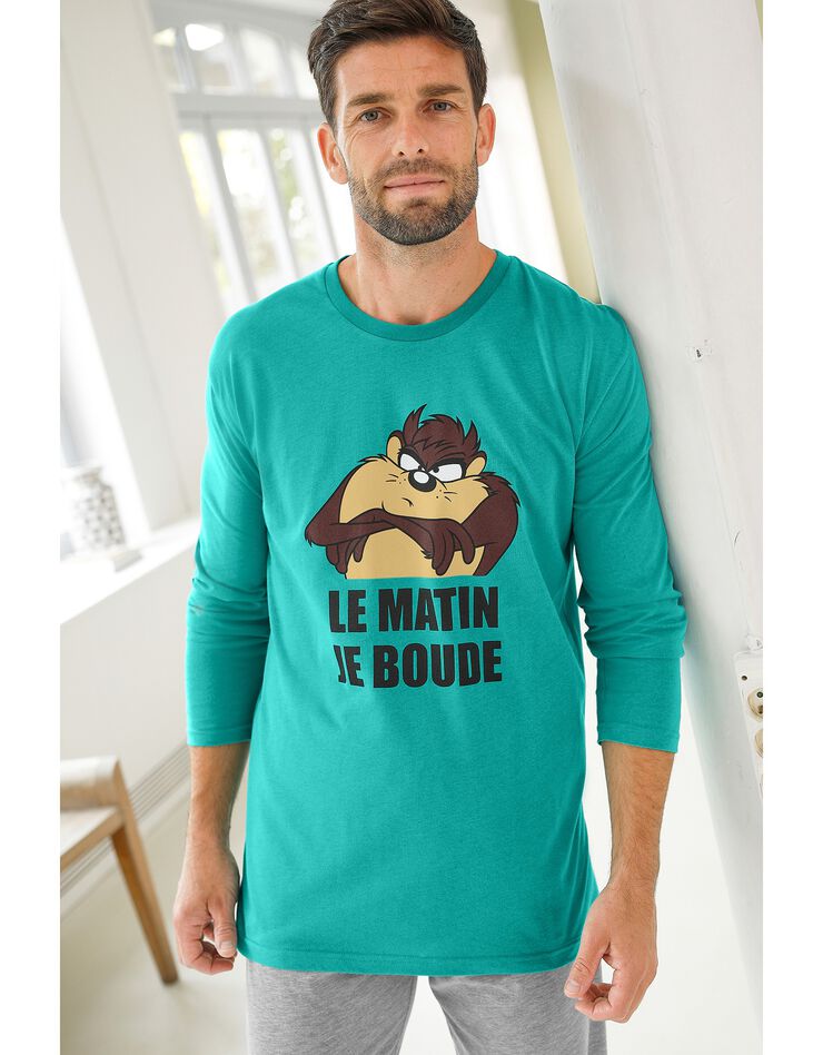 Pyjama Taz manches longues (vert d'eau) Pyjama Taz manches longues (vert d'eau)