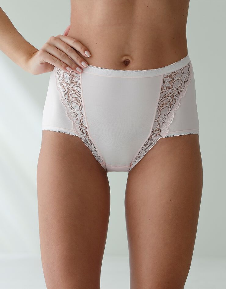 Culotte super maxi dentelle - lot de 3 (kaki + rose + terracotta) Culotte super maxi dentelle - lot de 3 (kaki + rose + terracotta)