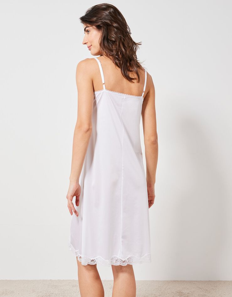 Fond de robe en satin antistatique (blanc) Fond de robe en satin antistatique (blanc)