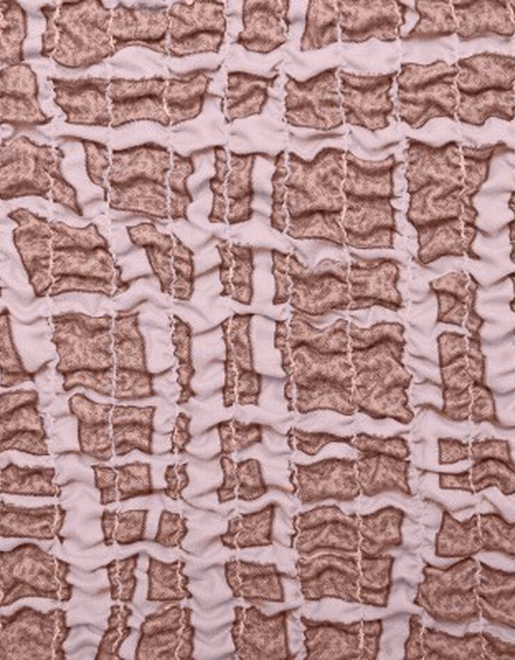Housse microfibre bi-extensible motifs graphique spéciale fauteuil cabriolet (chocolat)