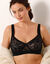 Soutien-gorge minimiseur en dentelle - avec armatures (noir)