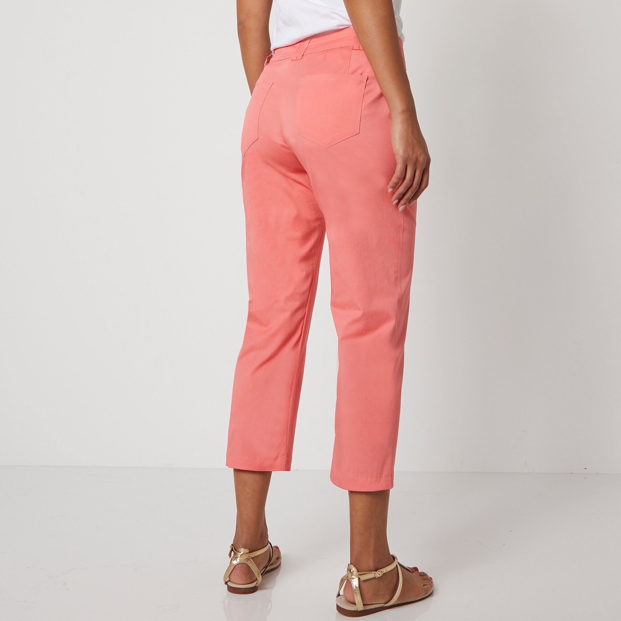 Pantalon Corsaire Rouge Femme 1-2-3 Taille 36 - Pantacourt Slim - Occasion Très Bon état