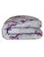 Couette coton imprimé Célestine 400 g/m² (gris / parme)