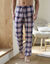 Pantalon pyjama flanelle à carrreaux (bordeaux / marine)