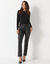 Pantalon droit enduit (noir)