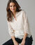Blouse en dentelle doublée, manches 7/8ème (écru)