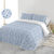 Couvre-lit matelassé imprimé Fleurette (bleu)