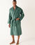 Peignoir mixte adulte éponge bouclette col châle personnalisable (eucalyptus) Peignoir mixte adulte éponge bouclette col châle personnalisable (eucalyptus)