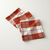 Serviette de table carreaux tissé teint - lot de 3 (terracotta)