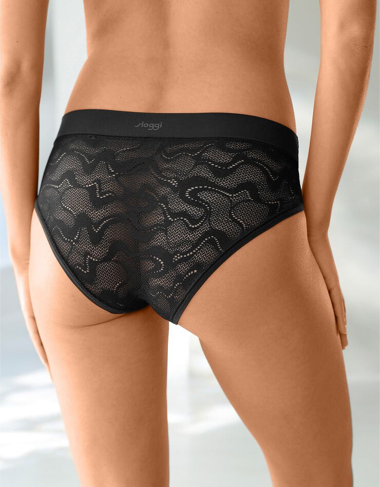 Culotte midi dentelle extensible Go Allround - Lot de 2 (noir)