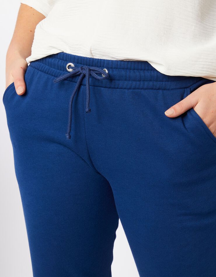 Pantalon jogging molleton gratté - uni (indigo) Pantalon jogging molleton gratté - uni (indigo)