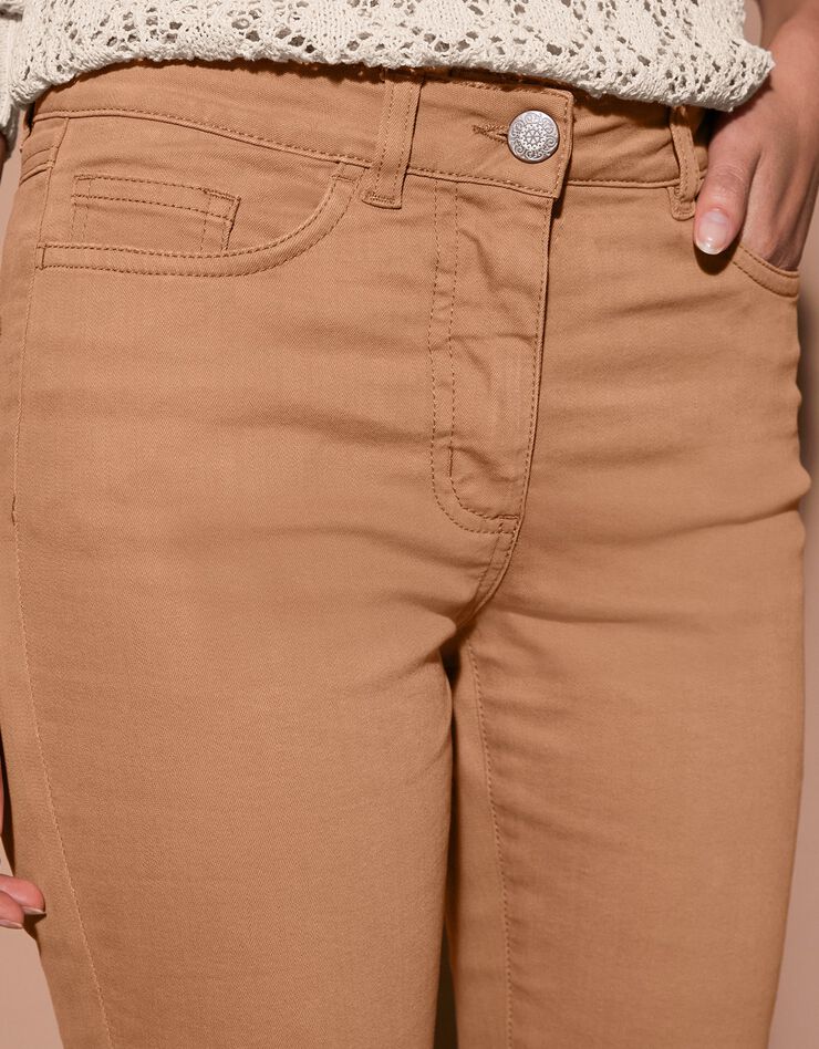 Pantalon 7/8ème fuselé brodé (caramel) Pantalon 7/8ème fuselé brodé (caramel)