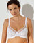 Soutien-gorge forme minimiseur avec armatures en tulle et dentelle - lot de 2 (blanc + blanc)
