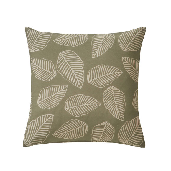 Housse de coussin imprimé petites feuilles - lot de 2 (vert)