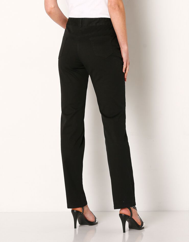 Pantalon effet ventre plat coton extensible (noir) Pantalon effet ventre plat coton extensible (noir)
