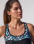 Tankini imprimé dos nageur Upala - coques amovibles (noir / turquoise)