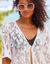 Kimono de plage en macramé (blanc cassé)