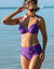 Culotte taille haute drapée unie, Solaro (violet)